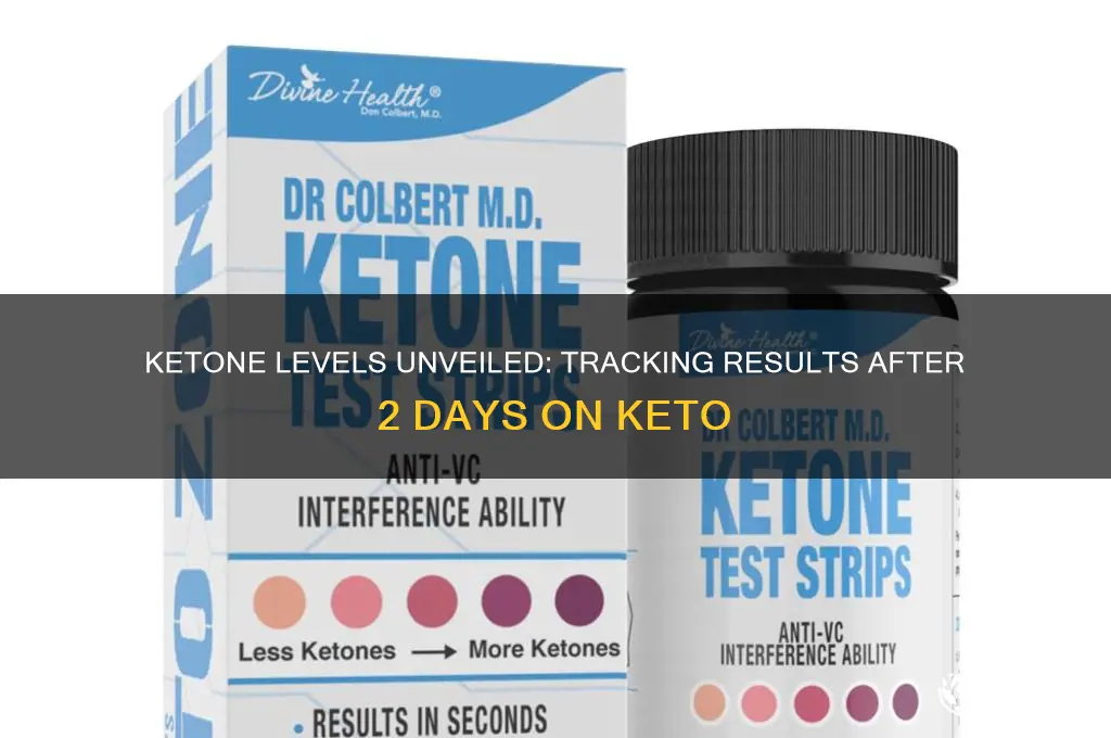 how many ketones after 2 days on keto diet