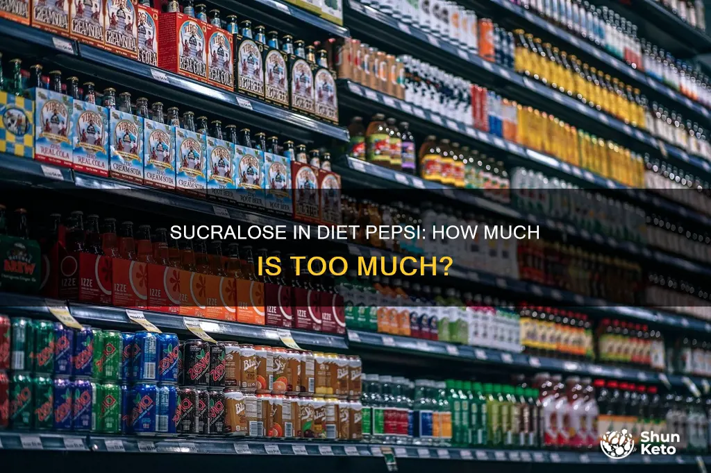 how many mg of sucralose in diet pepsi