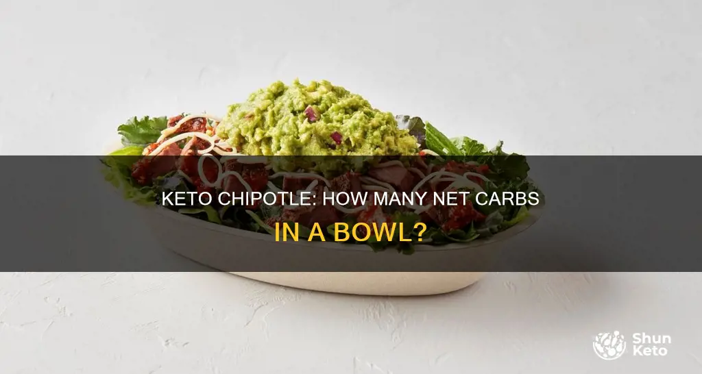 how many net carbs are in a chipotle keto bowl