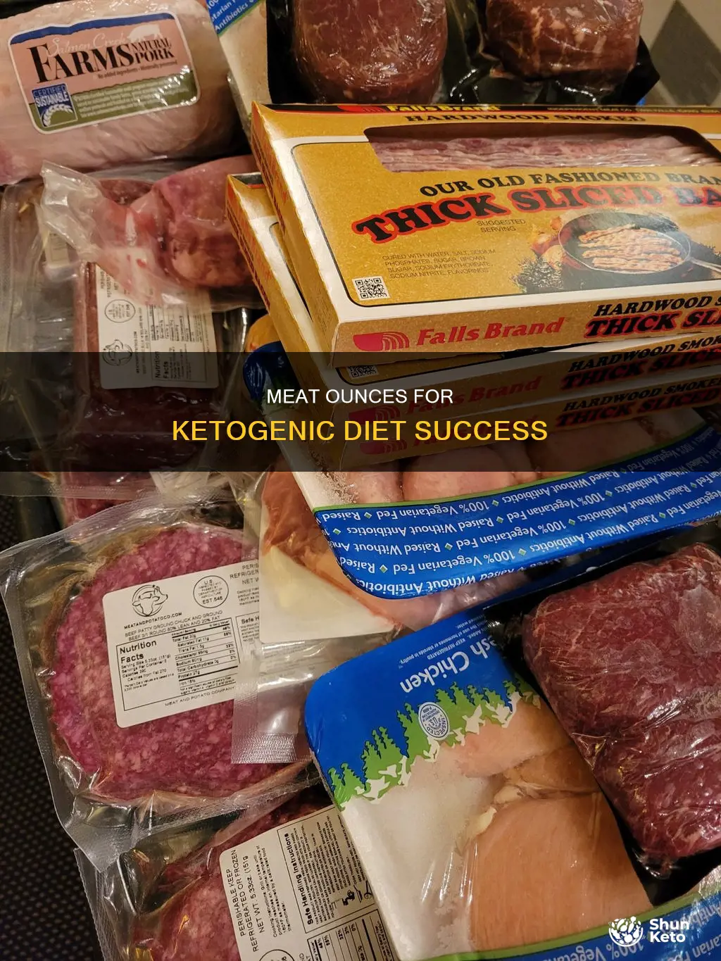 how many ounces of meat on ketogenic diet