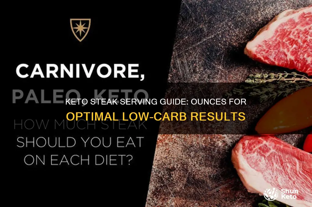 how many ounces of steak in a keto diet
