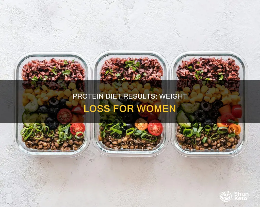 how many pounds a woman lose on protein diet