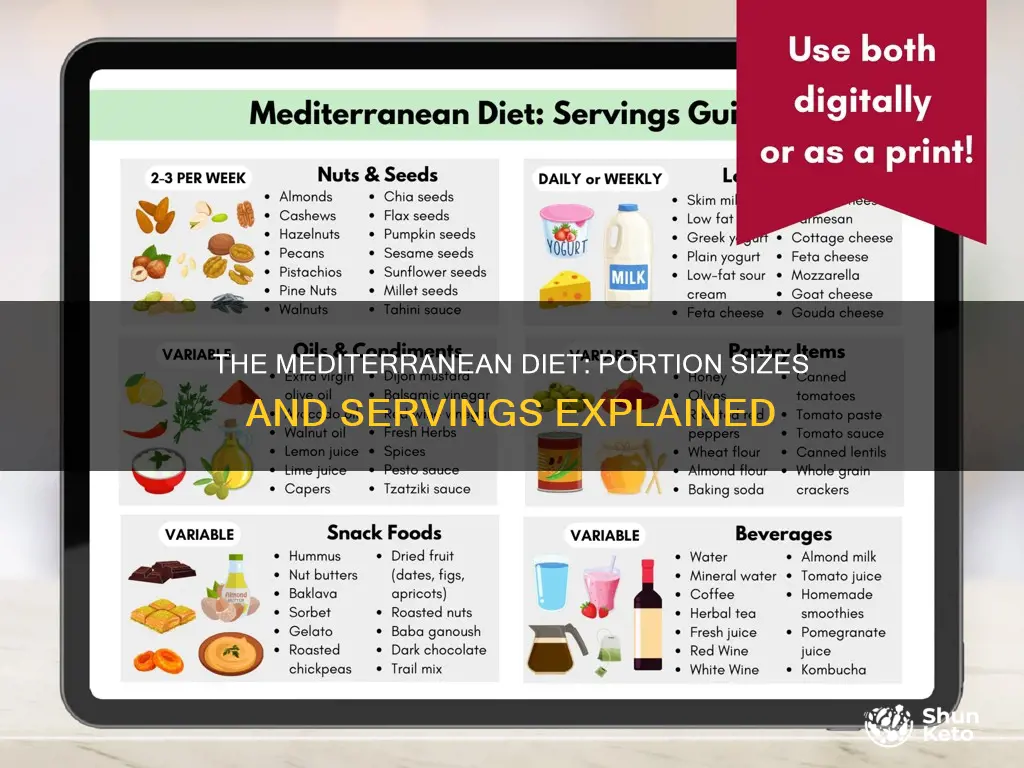 how many servings in a mediterranean diet