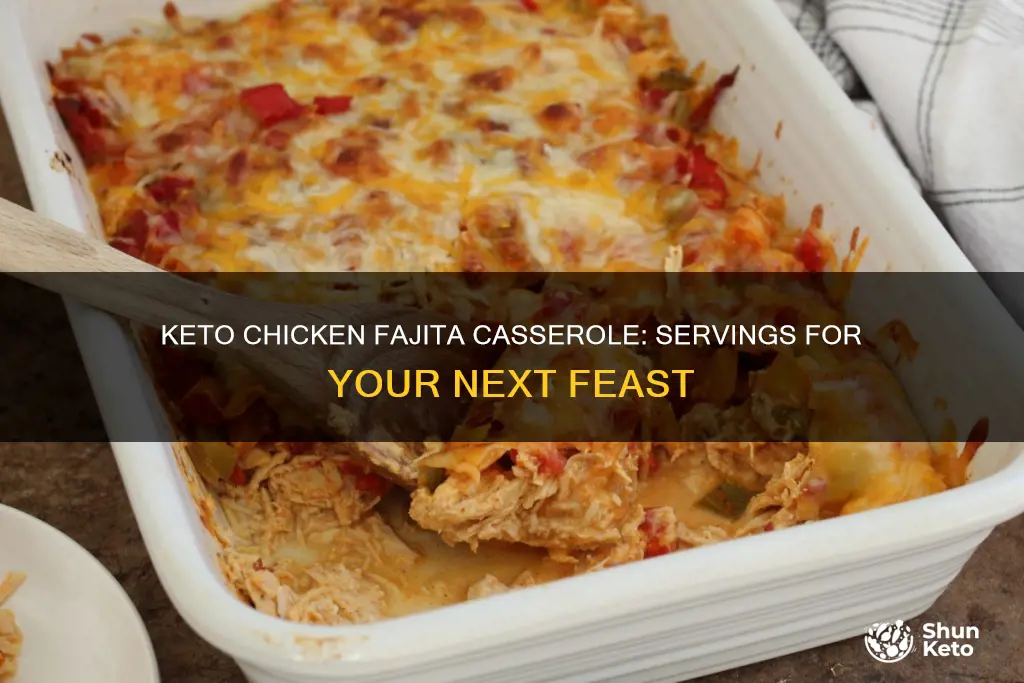 how many servings in easy keto chicken fajita casserole