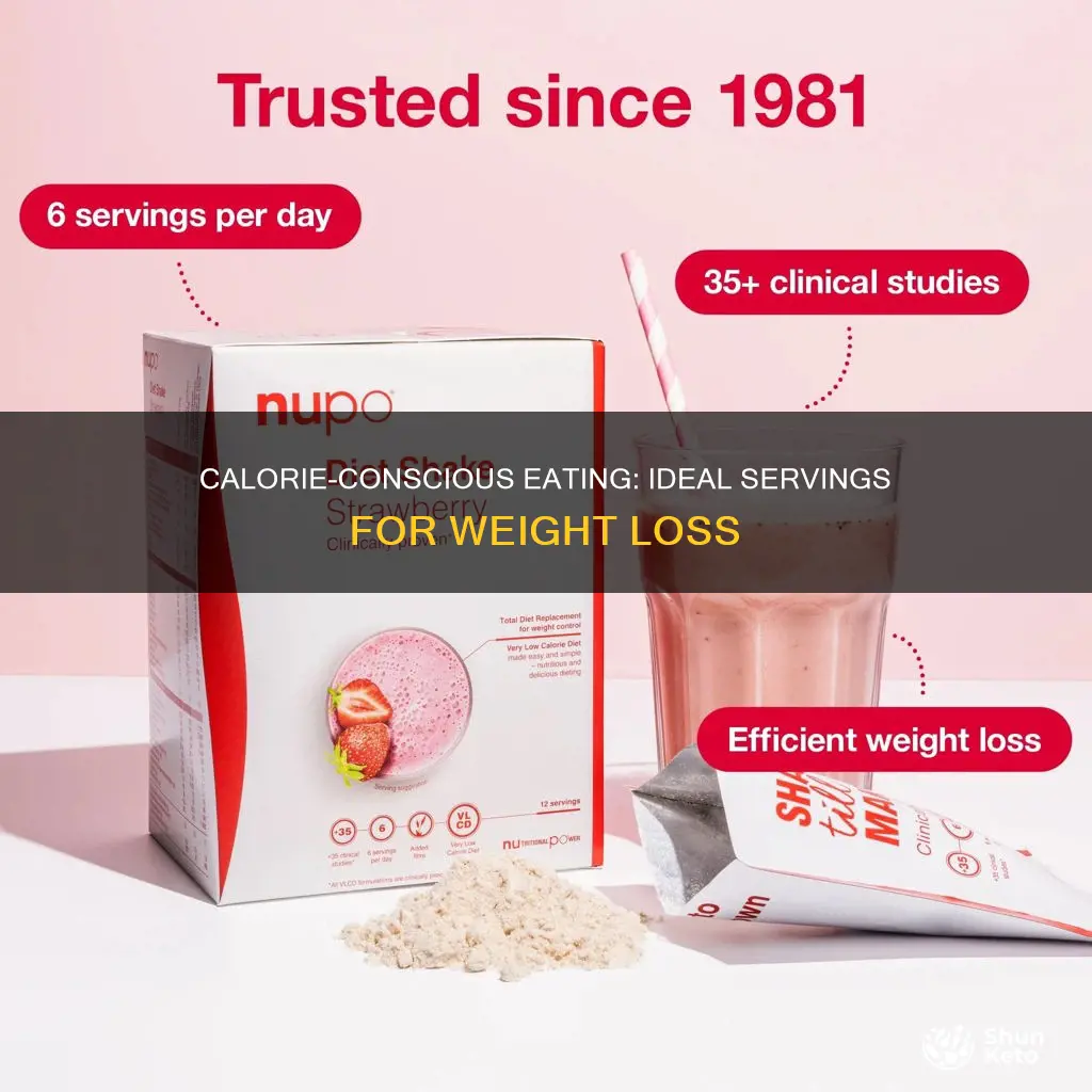 how many servings per day for 1200 calorie diet