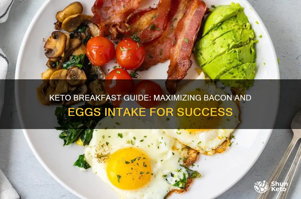 how much bacon and eggs can i eat on keto