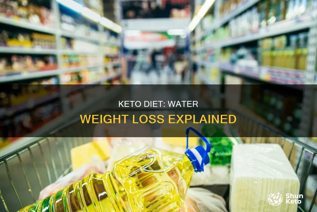 how much is water weight loss in beginning keto diet