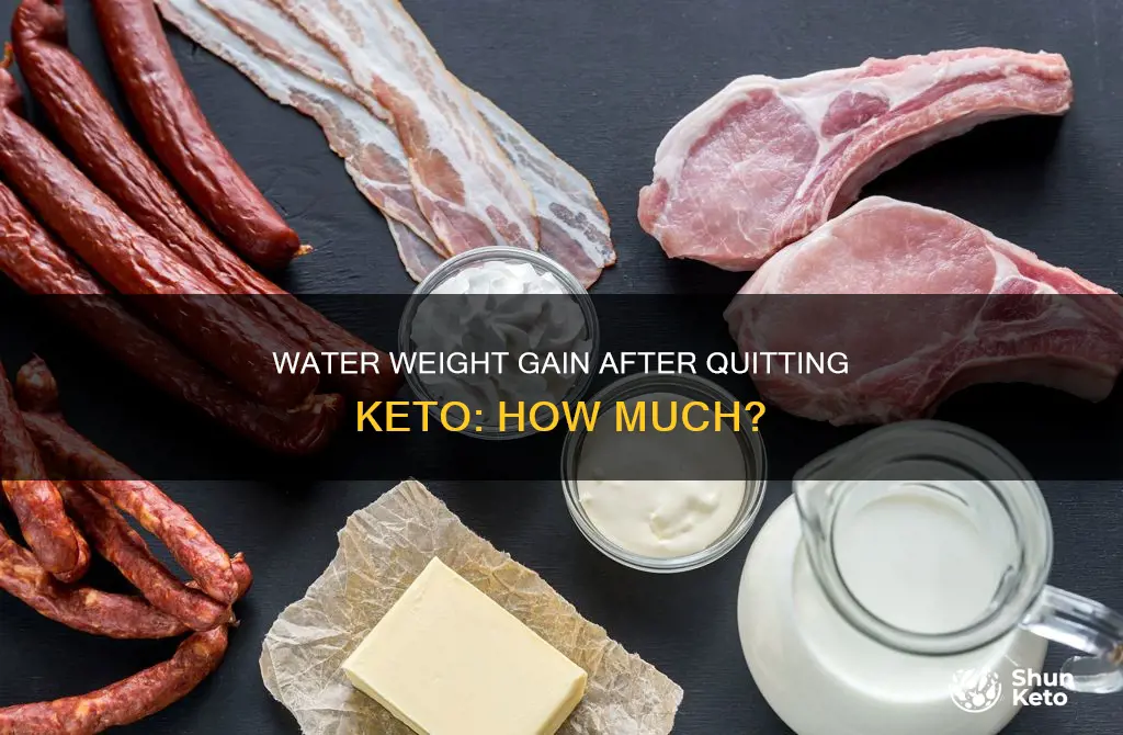 how much water weight when quit keto