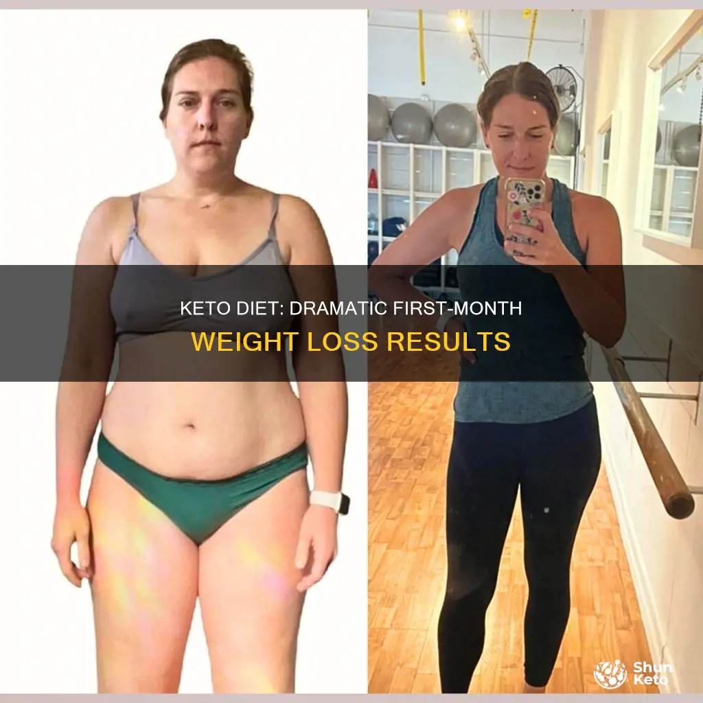 how much weight loss from first m8nth of keto