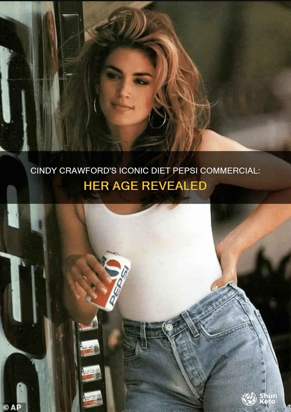 how old was cindy crawford diet pepsi commercial