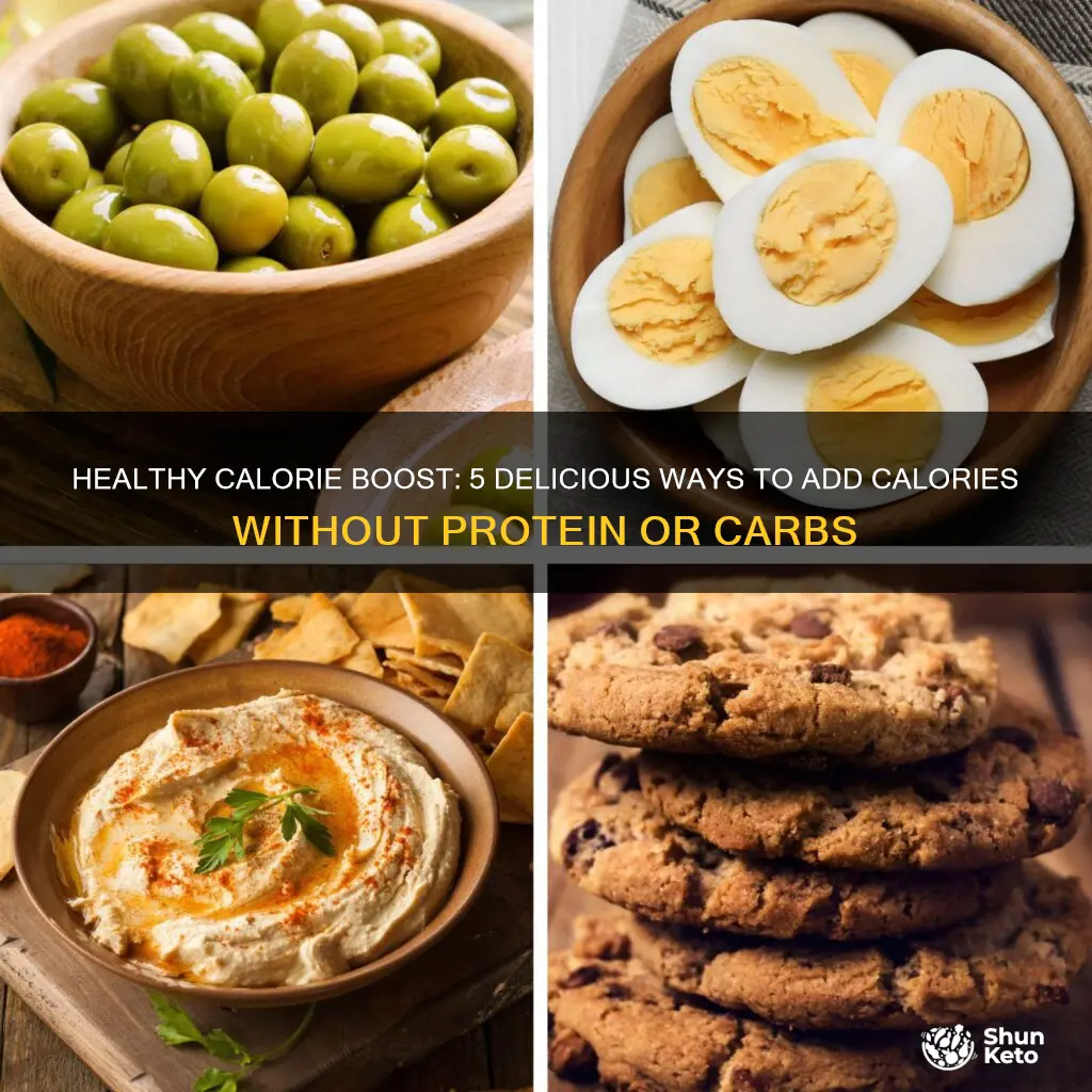 how to add calories to diet without protein or carbs