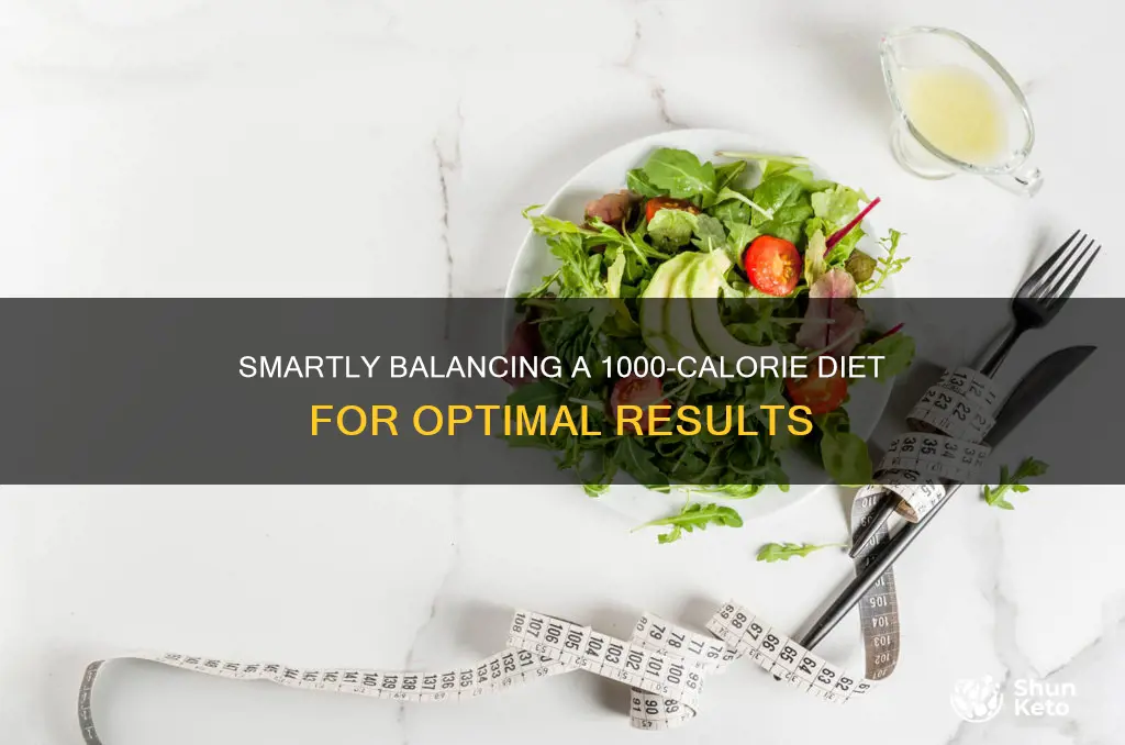 how to balance a 1000 calorie diet