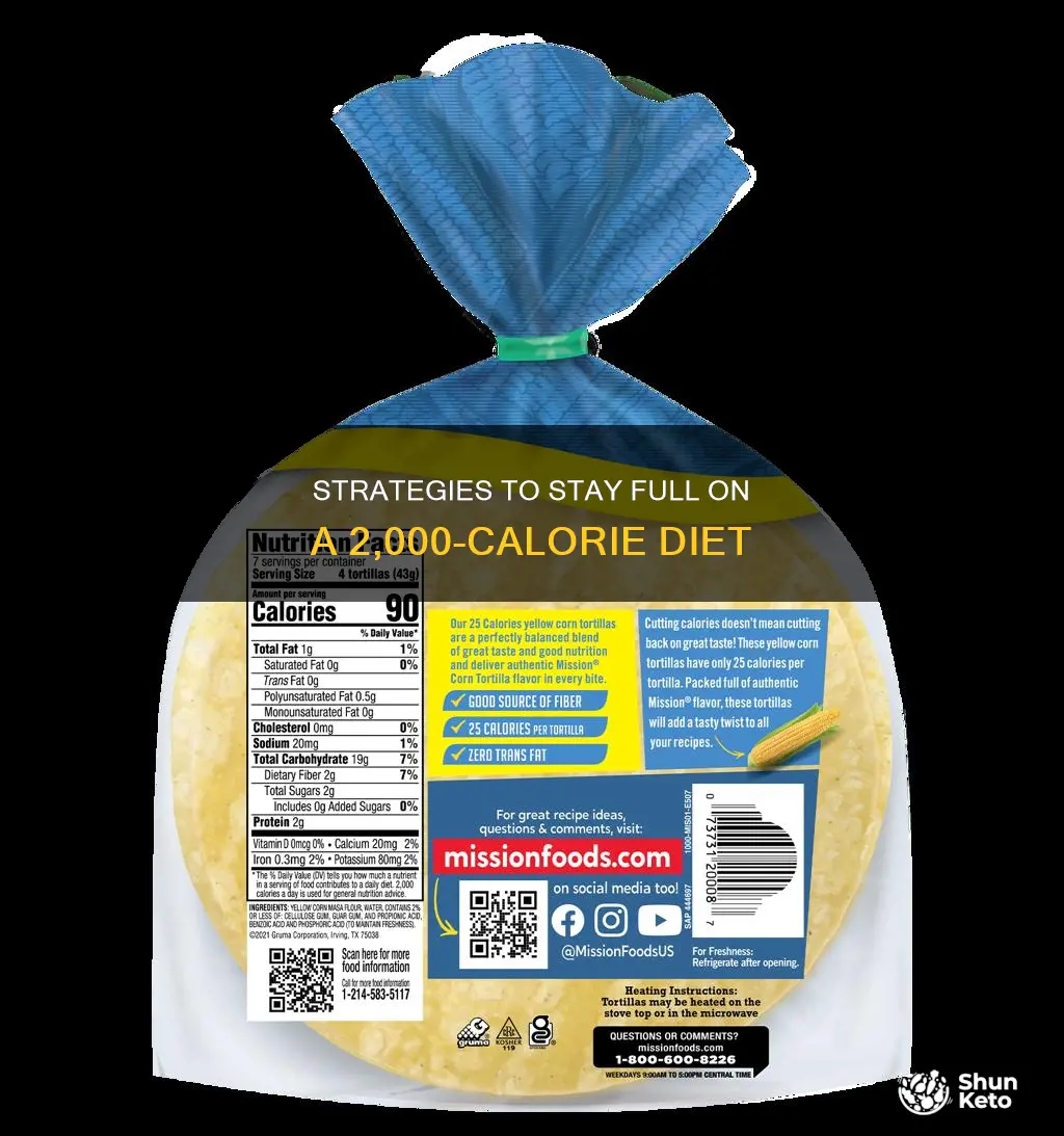 how to be full on a 2000 calorie diet