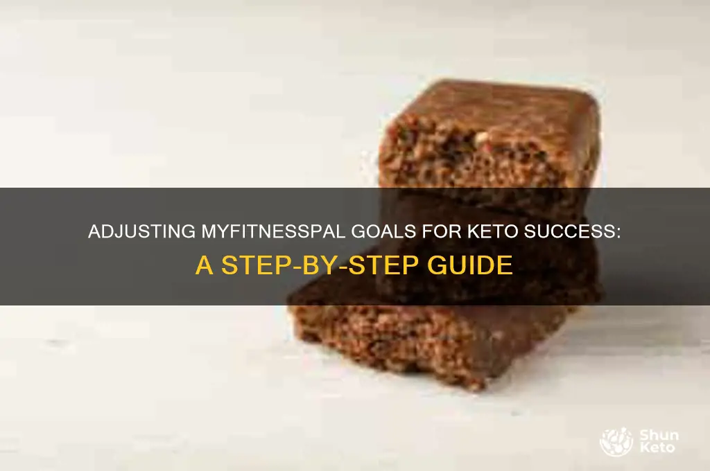 how to change goals in myfitnesspal for keto diet