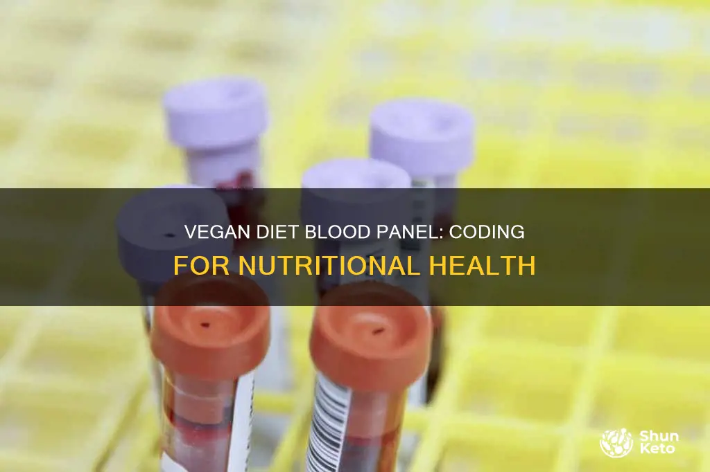 how to code blood panel for vegan diet