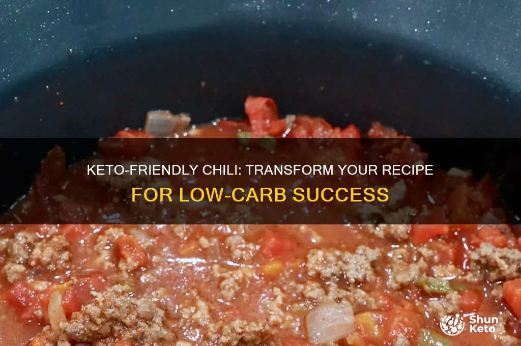 how to convert my chili recipe for keto diet