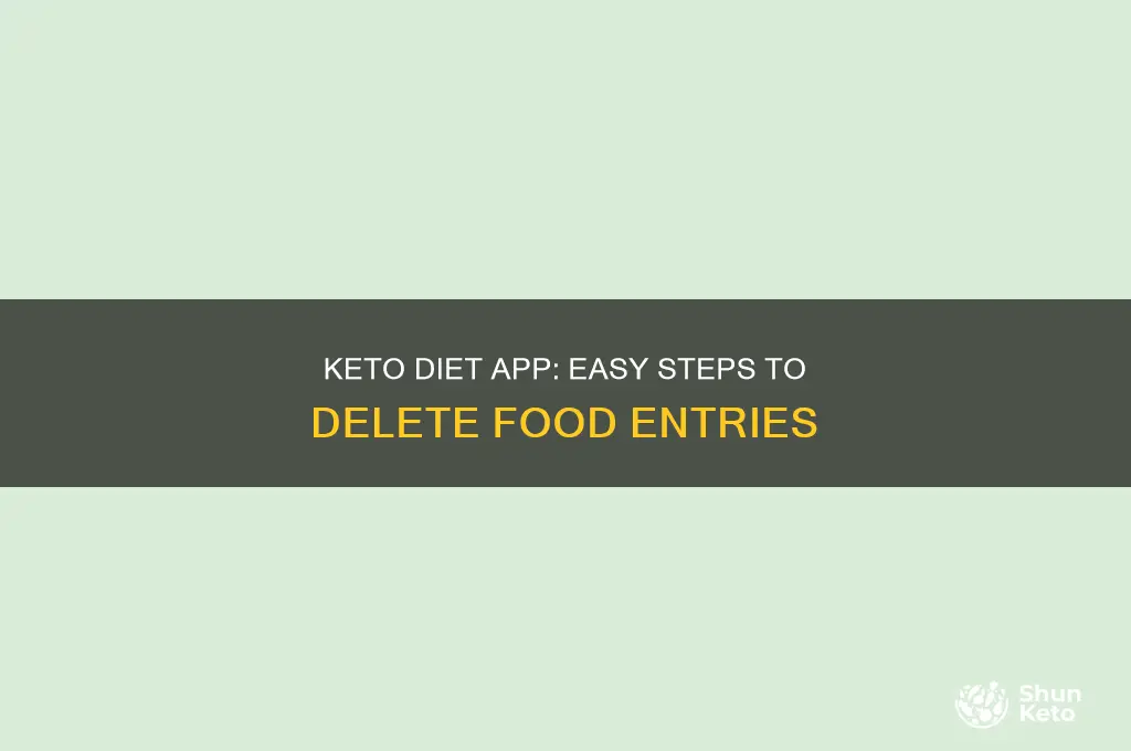 how to delete food on keto diet app