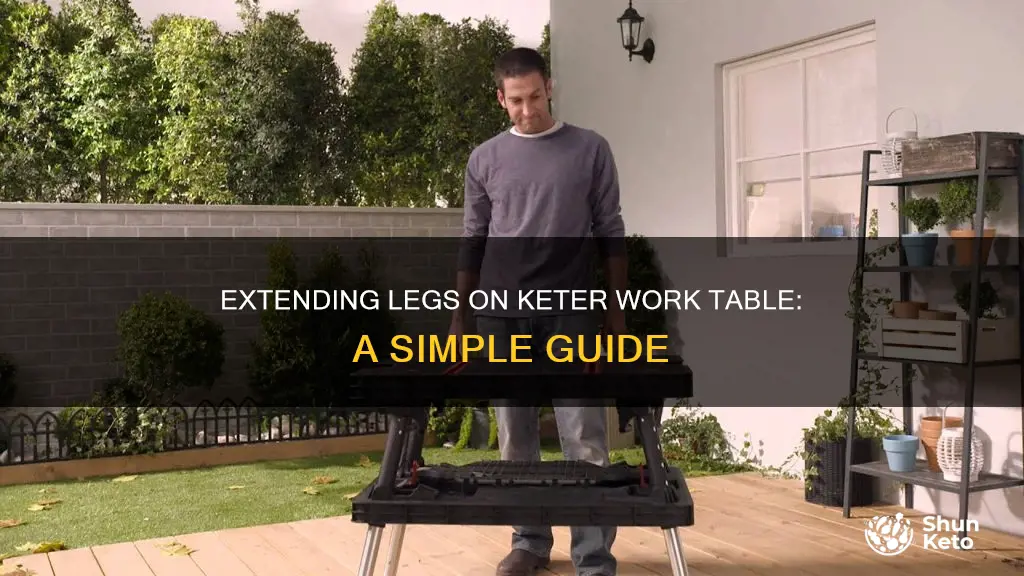 how to extend legs on keter work table