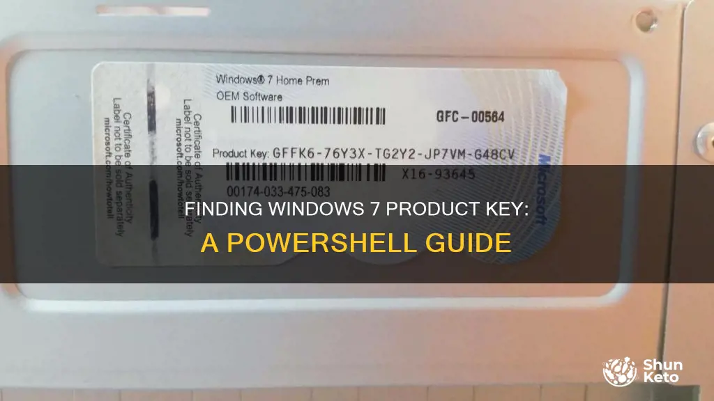 how to find windows 7 product ket using powershell