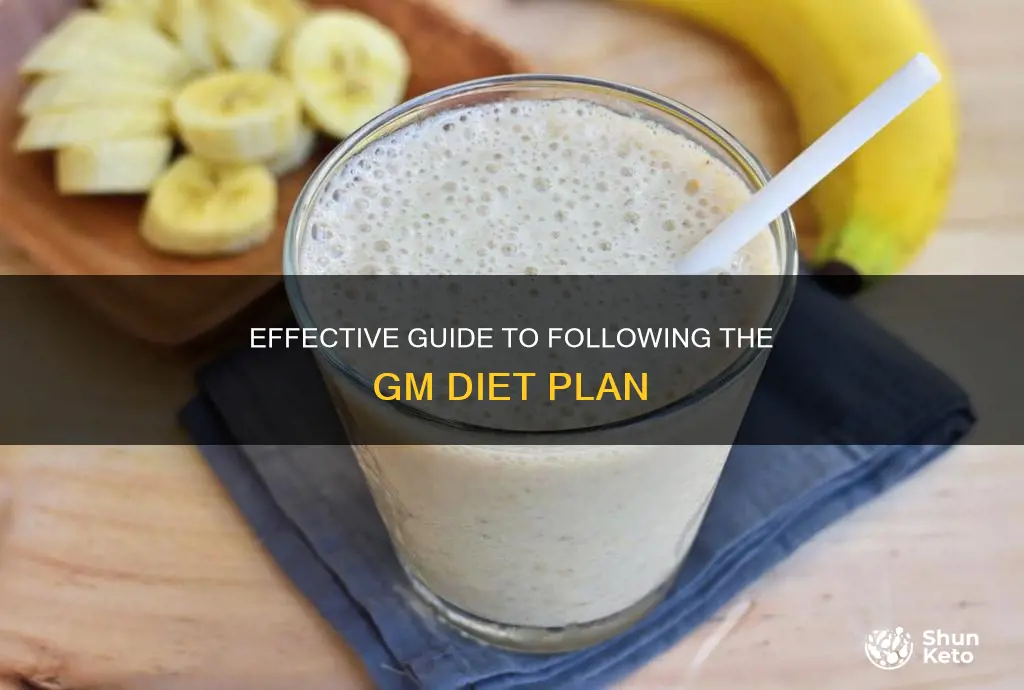 how to follow gm diet plan