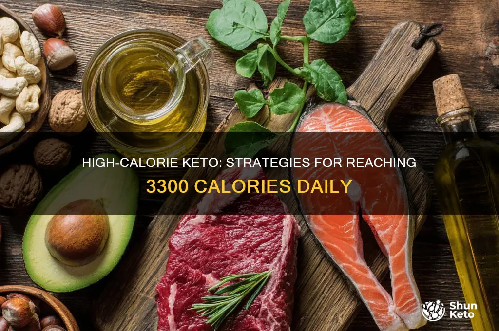 how to get 3300 cal in keto diet