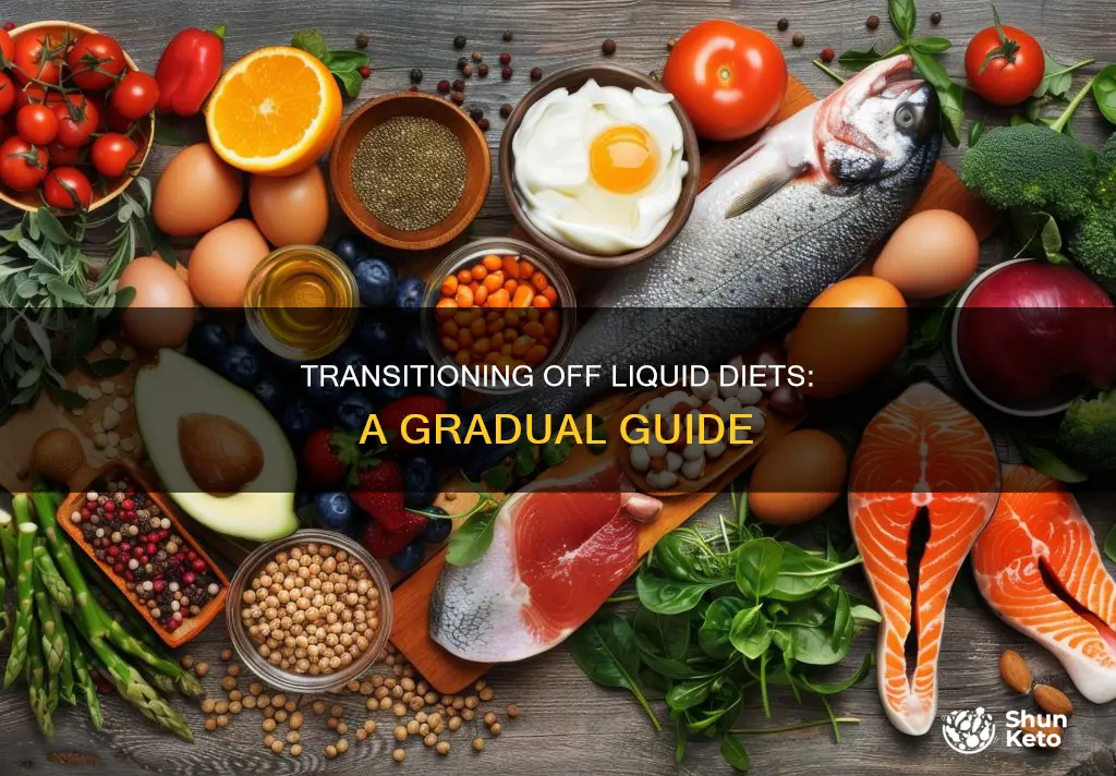 how to gradually go off liguid diet