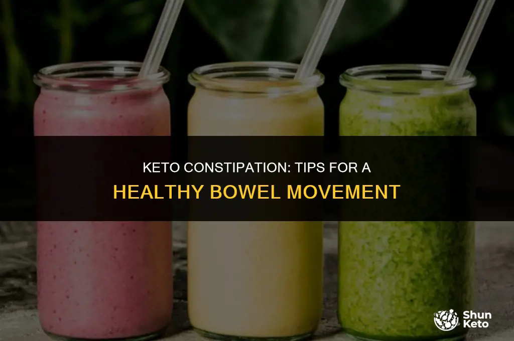 how to have a bowel movement on keto