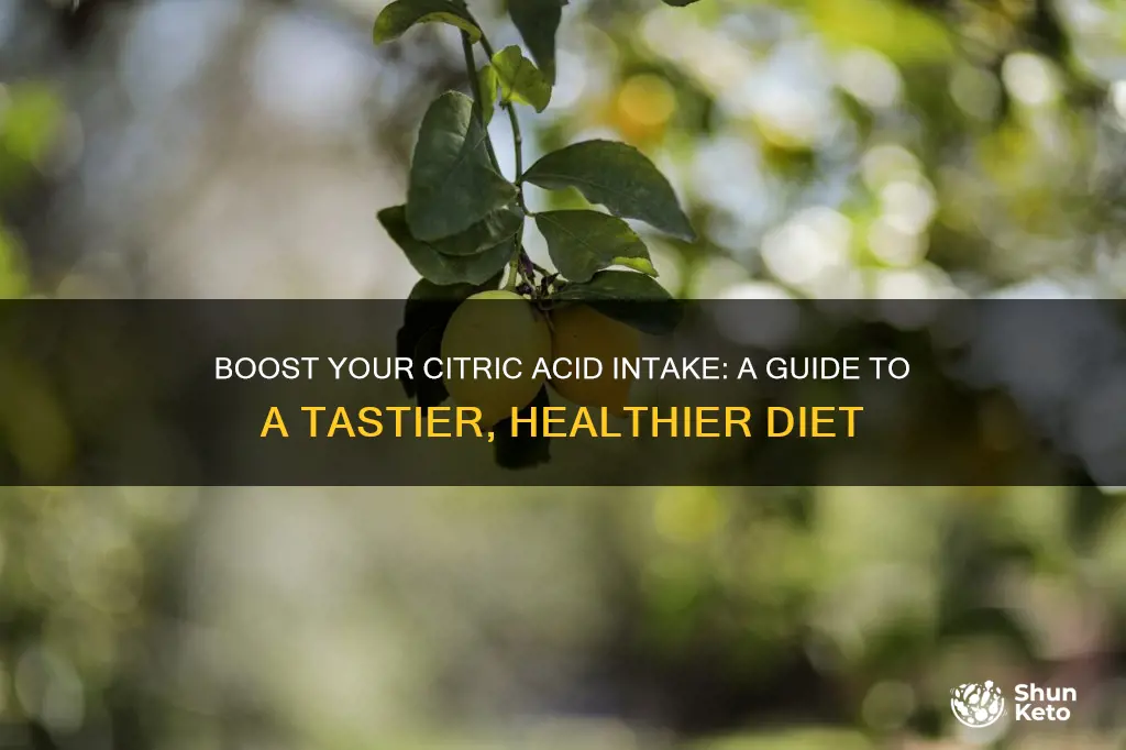 how to increase citrate in diet