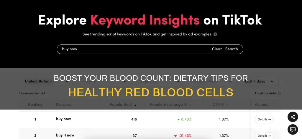 how to increase rbc count by diet