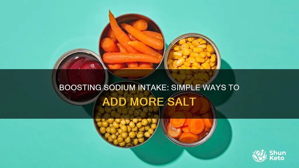 how to increase sodium in diet