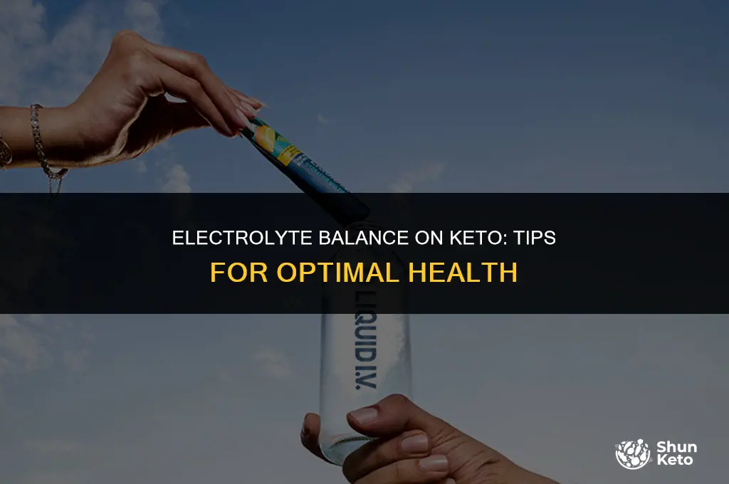 how to keep electrolytes balanced on keto