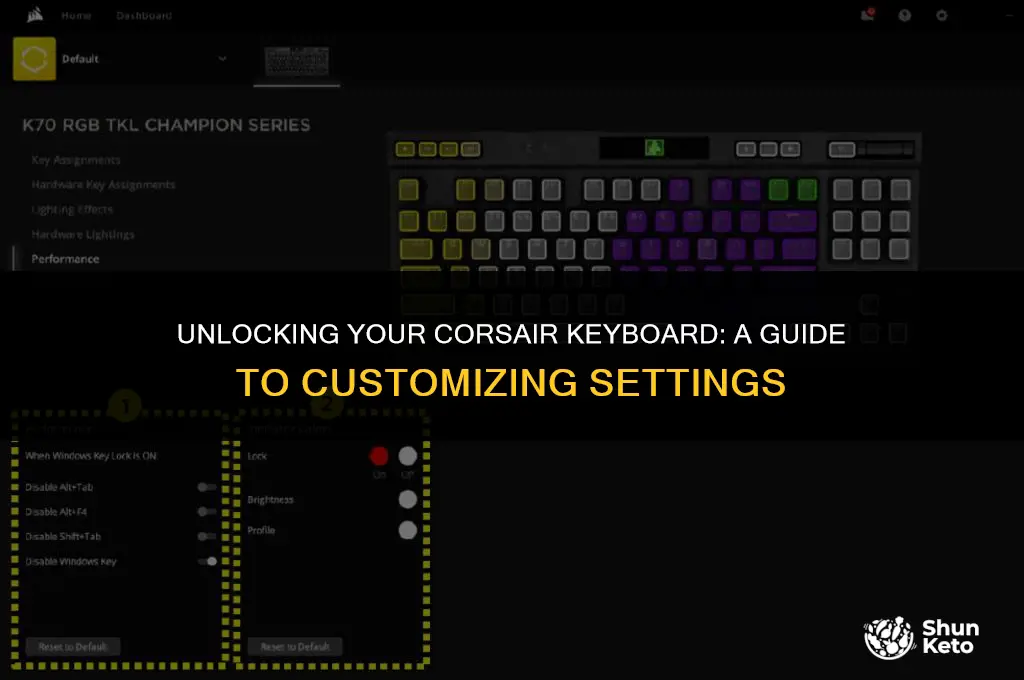 how to ket to my keyborad settings corsair