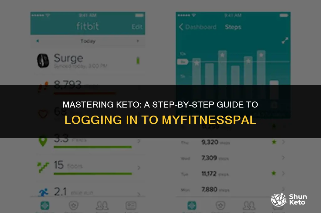 how to log in myfitnesspal for keto