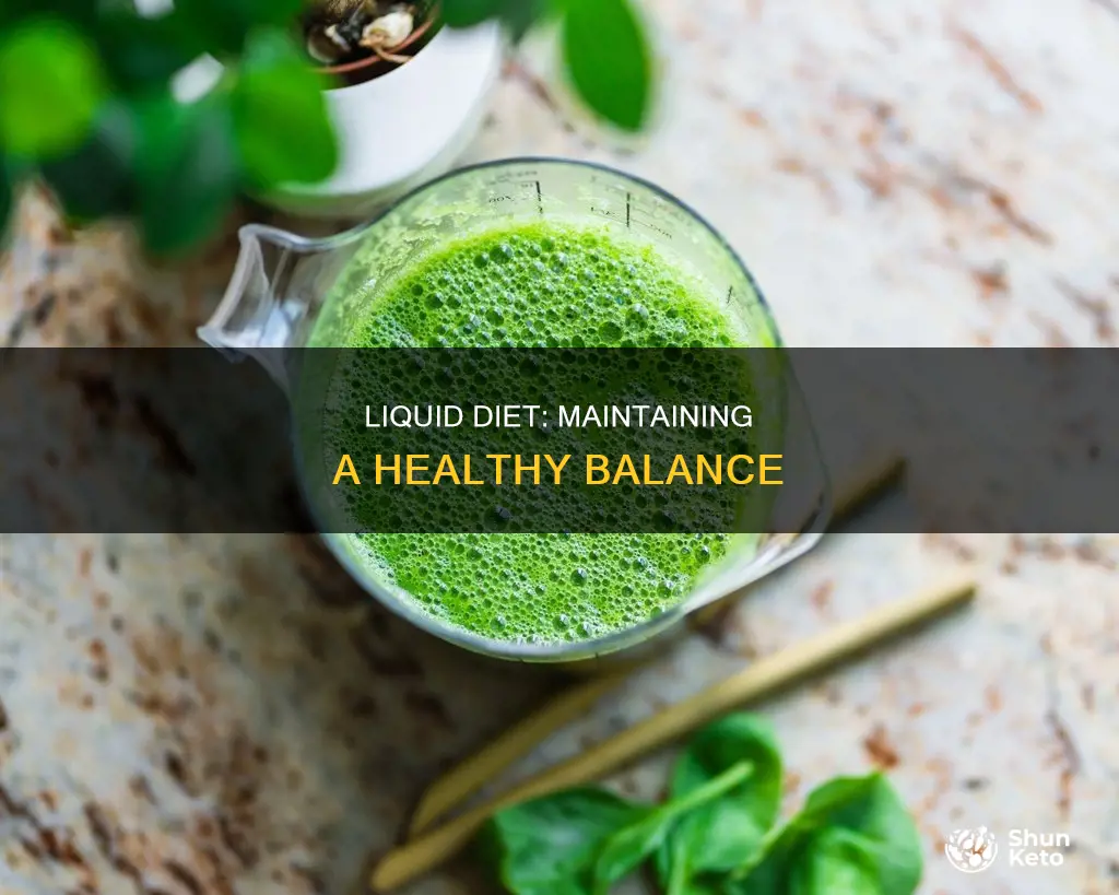 how to maintain liquid diet