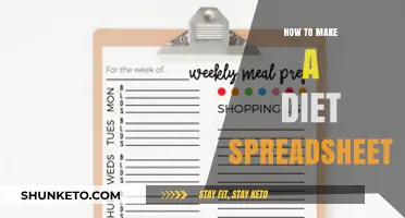 Creating a Diet Spreadsheet: Your Personal Food Journal
