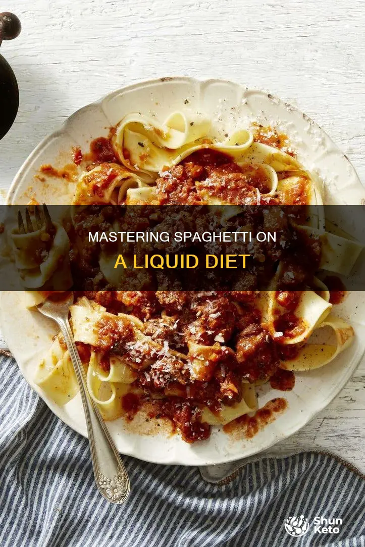 how to make spaghetti on liquid diet