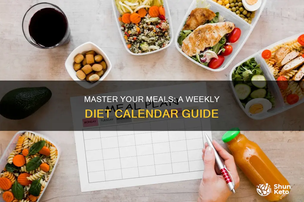 how to meal plan diet calendar