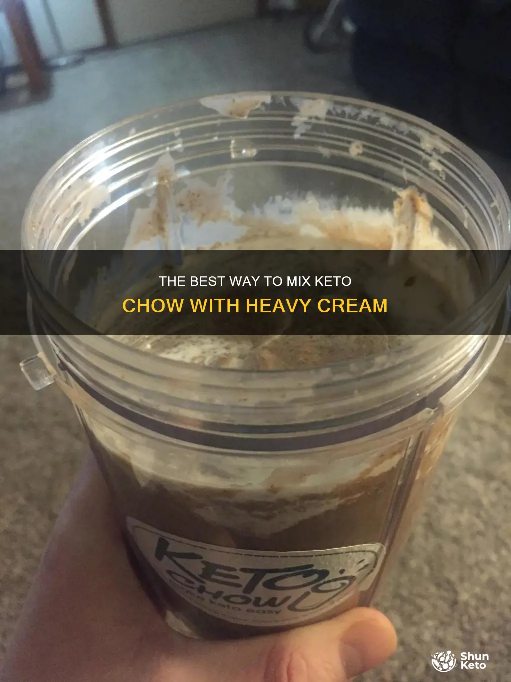 how to mix keto chow with heavy cream