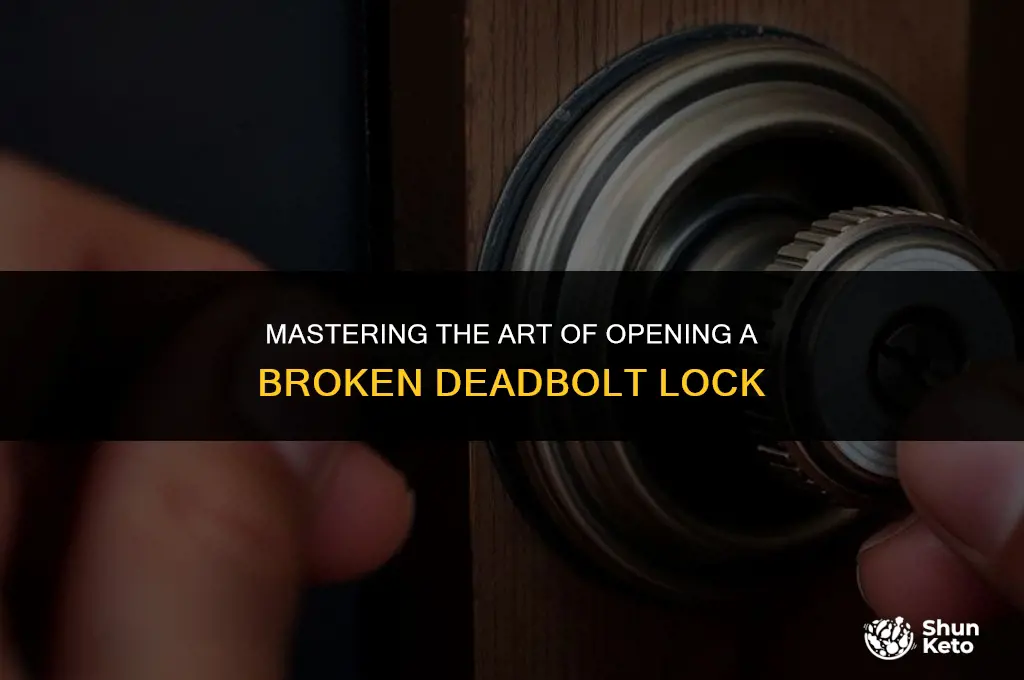 how to open deadbolt broken ket