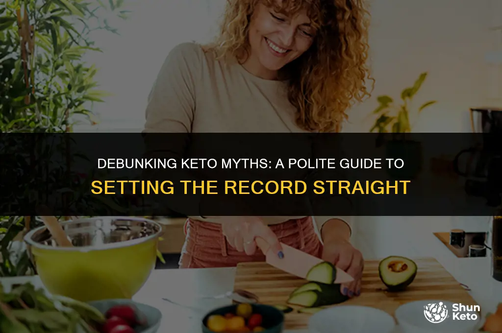 how to politely tell someone keto is dumb