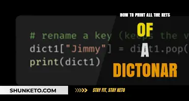 Exploring Dictionary Keys: A Comprehensive Guide to Printing All Keys