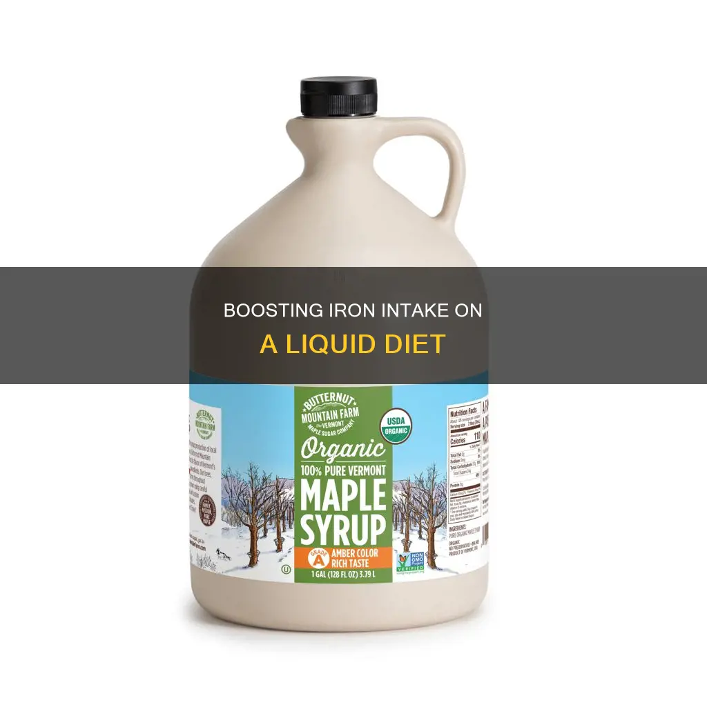 how to raise your iron while on a liquid diet