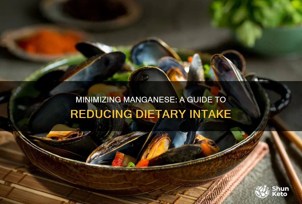 how to reduce manganese in diet