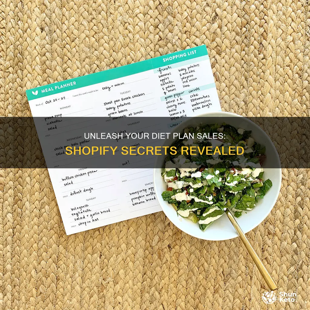 how to sell diet plans on shopify