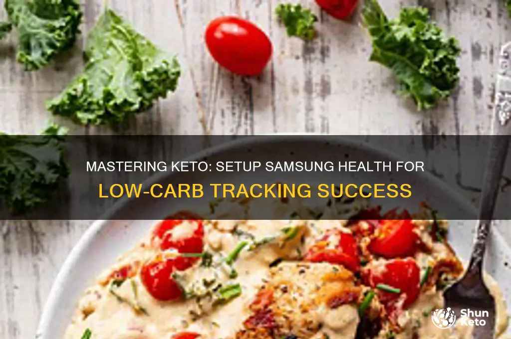 how to setup samsung health for keto diet