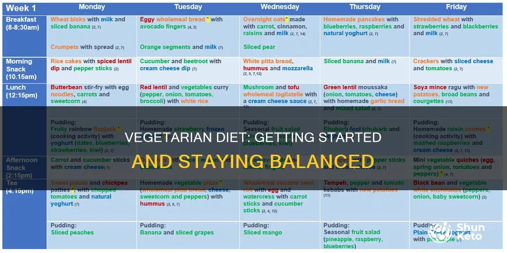 how to start a balanced vegitarian diet