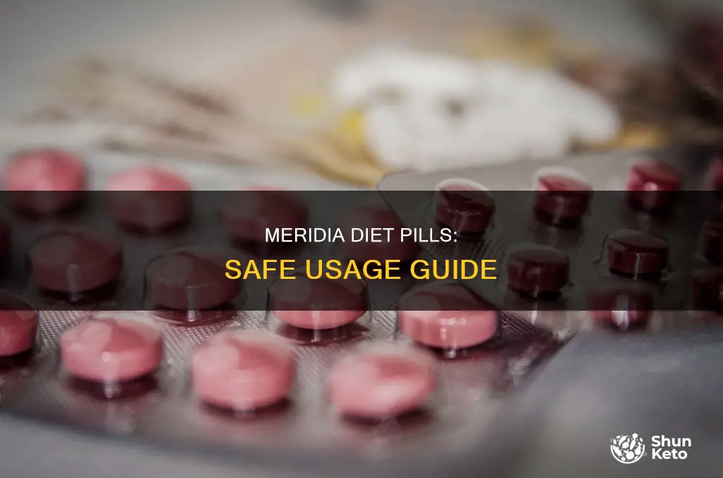 how to take meridia diet pills