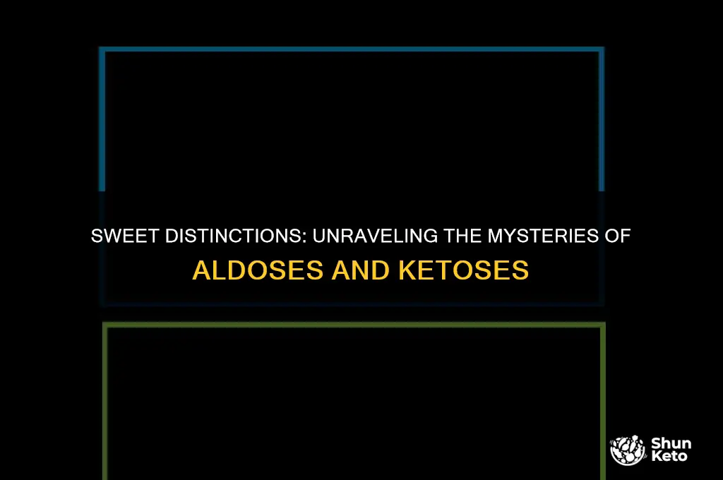 how to tell aldoses from ketoses