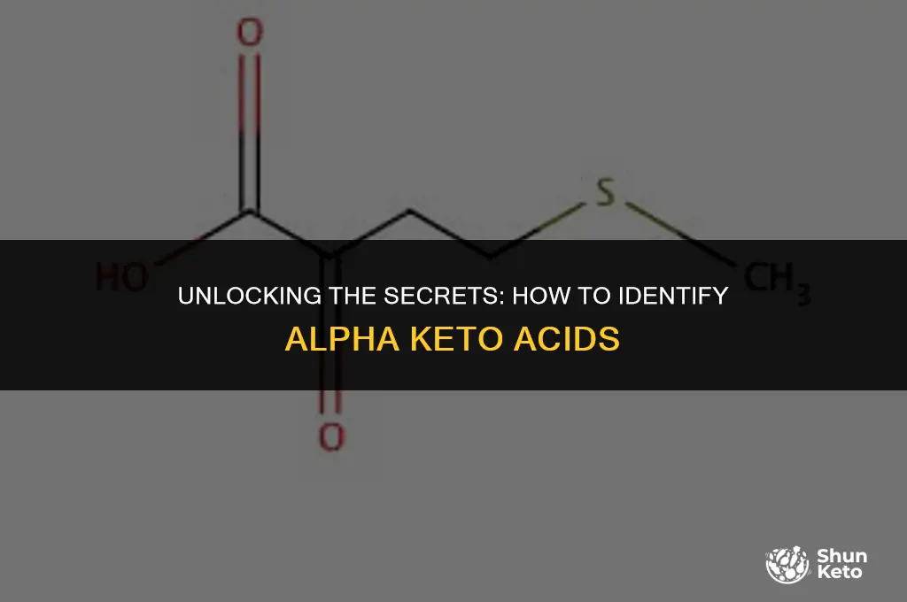how to tell alpha keto acid