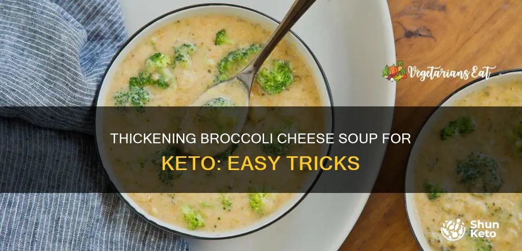 how to thicken broccoli cheese soup keto